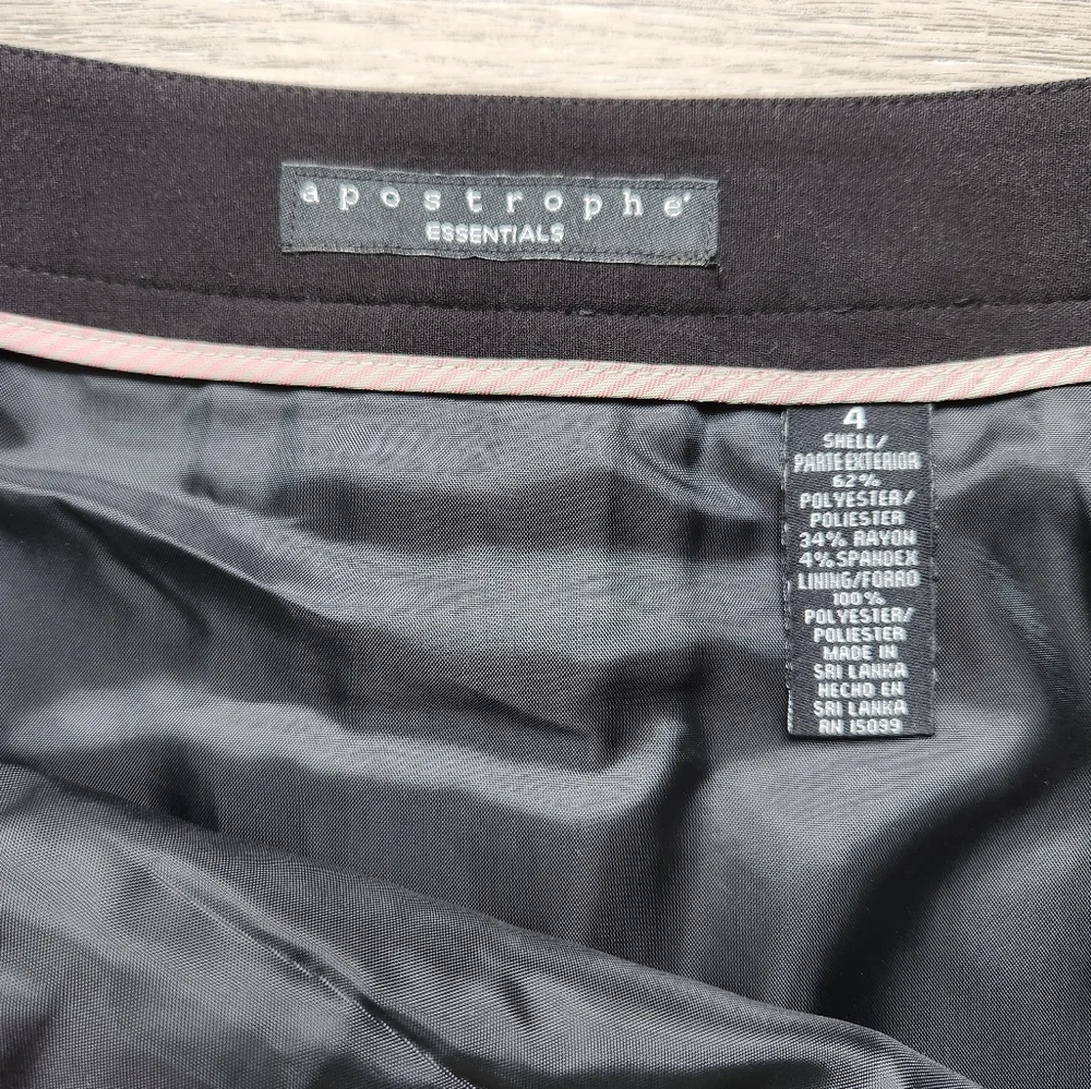 Apostrophe Black Pencil Skirt Womens 4 Classix Business Casual